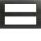 Systo plaque 16 modules Noir|Hager-HAGWS416N