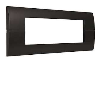 Systo plaque horizontale entraxe 57 6 modules Noire|Hager-HAGWS411N