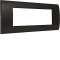 Systo plaque horizontale entraxe 57 6 modules Noire|Hager-HAGWS411N
