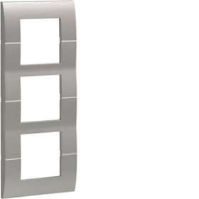 Systo plaque triple verticale entraxe 57 3x2 modules Titane|Hager-HAGWS407T