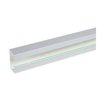 Goulotte Logix 45-100x50mm-1 compartiment-2m-Livré sans couvercle-PVC Aluminium|Planet wattohm-PLW68338