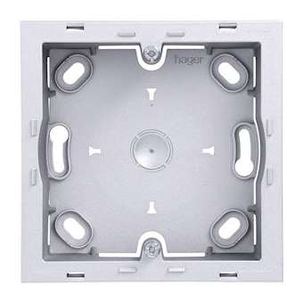Systo Boîte 1 poste pour montage en saillie Titane|Hager-HAGWS681T