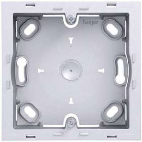 Systo Boîte 1 poste pour montage en saillie Titane|Hager-HAGWS681T