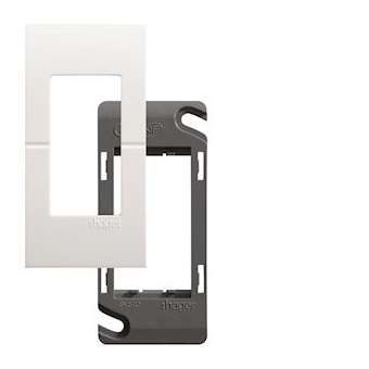 Systo plaque+support 1 module Blanc|Hager-HAGWS405