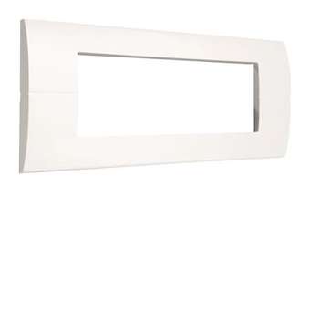 Systo plaque horizontale entraxe 57 6 modules Blanc|Hager-HAGWS411