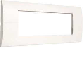 Systo plaque horizontale entraxe 57 6 modules Blanc|Hager-HAGWS411