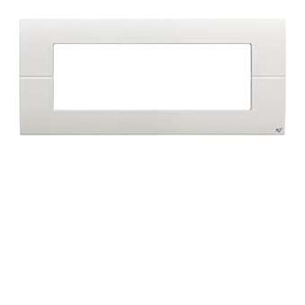 Systo plaque horizontale entraxe 57 6 modules Blanc AntiBactérien|Hager-HAGWS411H