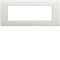 Systo plaque horizontale entraxe 57 6 modules Blanc AntiBactérien|Hager-HAGWS411H