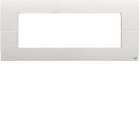Systo plaque horizontale entraxe 57 6 modules Blanc AntiBactérien|Hager-HAGWS411H