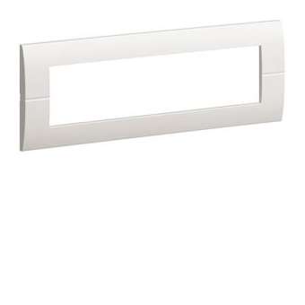 Systo plaque horizontale entraxe 71 8 modules Blanc|Hager-HAGWS413