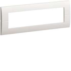 Systo plaque horizontale entraxe 71 8 modules Blanc|Hager-HAGWS413