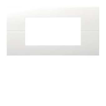 Systo plaque horizontale entraxe 71 4 modules Blanc|Hager-HAGWS414