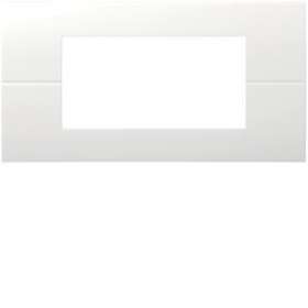 Systo plaque horizontale entraxe 71 4 modules Blanc|Hager-HAGWS414