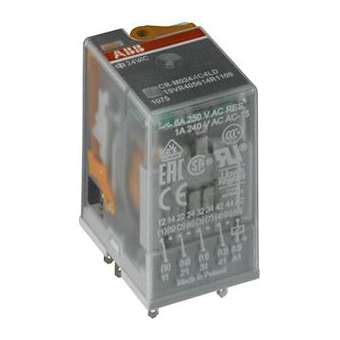 Relais Miniature débrochable LED 24VAC 4rt 250V 6A|ABB-ABB240561301