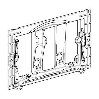 Cadre de fixation Geberit pour plaques de déclenchement Sigma|Geberit-GBR241.876.00.1