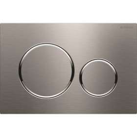 Plaque Geberit Sigma20 double touche: brossé, facile nettoyer, poli|Geberit-GBR115.882.SN.1