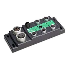 Module-bloc E/S SWD IP69K, 24 V DC, 2 E alim, 2 S alim séparée, 4 E/S M12 fem|Eaton industries-EONEU6E-SWD-2D2D-1