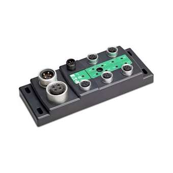 Module-bloc E/S SWD IP69K, 24 V DC, 2 E alim, 2 S 2A alim séparée, 4 E/S M12 fem|Eaton industries-EONEU6E-SWD-2D2D-2
