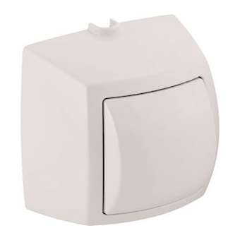 Poussoir à main Geberit simple touche commande WC pneumatique: Blanc|Geberit-GBR240.570.11.1