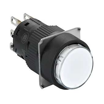 Harmony XB6 - bouton-pous. lum. - D16mm - à imp. affleurant - 1OF - 24V - blanc|Schneider Electric-SCHXB6EAW1B1P