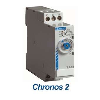 Chronos 2 Timer, Tk2R1, Din Rail, 17.5Mm,20-30 Vdc/20-264 Vac, 2X8A, 0,6S-160S|Crouzet-CRT88865265