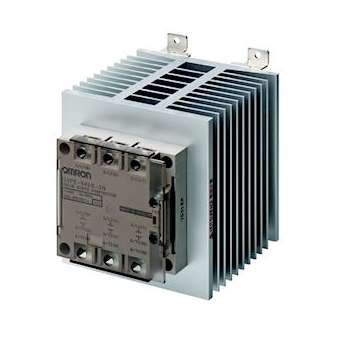 Ssr 3 phases, 3 éléments de commutation, avec radiateur, indicateur del, capot d|Omron electronics-OMRG3PE-545B-3N12-24VDC