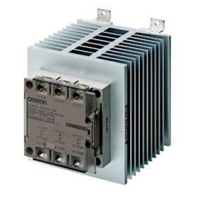 Ssr 3 phases, 3 éléments de commutation, avec radiateur, indicateur del, capot d|Omron electronics-OMRG3PE-545B-3N12-24VDC