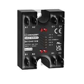 SSR, GN4, 4-Channel, Panel Mount, 25A, IN 4-32 VDC, OUT 280 VAC, Zero Cross|Crouzet-CRT84154010N