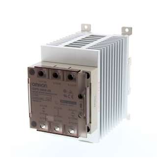 Ssr 3 phases, 2 éléments de commutation, avec radiateur, indicateur del, capot d|Omron electronics-OMRG3PE-545B-2N12-24VDC