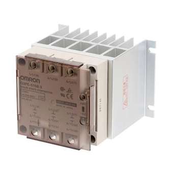 Ssr 3 phases, 2 éléments de commutation, avec radiateur, indicateur del, capot d|Omron electronics-OMRG3PE-525B-212-24VDC