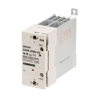 Relais statique rail din, radiateur, del, 12-24Vcc primaire, 20a|Omron electronics-OMRG3PA-420B-VD-212-24VDC
