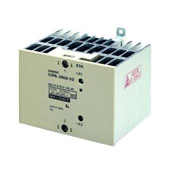 Realis statique rail din, radiateur, del, 12-24Vcc primaire, 50a|Omron electronics-OMRG3PA-450B-VD-212-24VDC