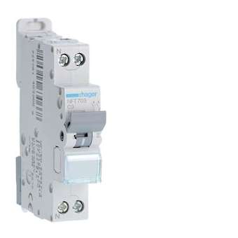 Disjoncteur 1P+N 6-10kA courbe C - 3A 1 module|Hager-HAGNFT703