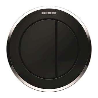 Déclenchement Geberit type 10 PN double touche encastrer: noir, chr bri|Geberit-GBR116.055.KM.1
