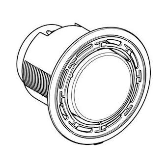 Poussoir Geberit déclenchement type 01 PN simple touche: Blanc alpin|Geberit-GBR243.395.11.1