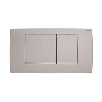 Plaque Geberit Twinline30 double touche: chromé mat, chromé brillant|Geberit-GBR115.899.KN.1