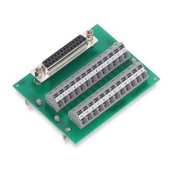 Module interface SUB-D femelle 25 pôles sur pied sans boîtier (Pour cordon soudé|Wago contact-WAG289-457