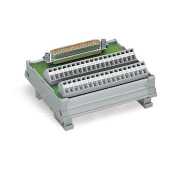 Module interface SUB-D mâle 9 pôles dans boîtier support (Pour cordon soudé)|Wago contact-WAG289-545