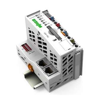 Contrôleur EtherNet/IP G4 2ETH SD, gris clair|Wago contact-WAG750-893