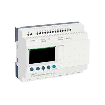 Zelio Logic - relais intelligent compact - 20 E/S 24Vcc - horloge - affichage|Schneider Electric-SCHSR2B202BD
