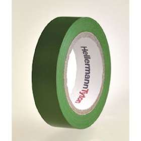 Ruban adhésif Isolant PVC HelaTape Flex 15 - Vert 15x10|HellermannTyton-HNE71000103