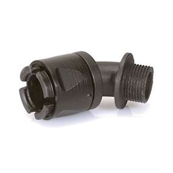 Raccord mâle coudé 45DEG pour conduit flexible RTA polyamide D15mm PG13,5|Legrand-LEG666747