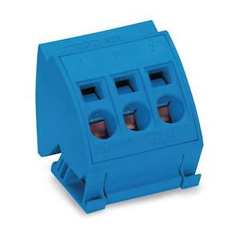 Bloc de barres collectrices 16 mm² (3 Pts) Gris foncé|Wago contact-WAG812-112
