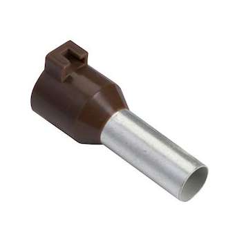 Linergy DZ5 - embout de câble porte étiquette - long - 10mm² - brun - NF|Schneider Electric-SCHDZ5CA103