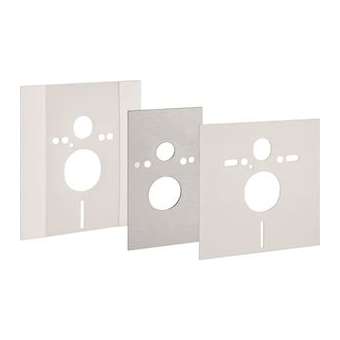 Plaque de fermeture avec set d'isolation phonique, pour bâti-support Geberit Du|Geberit-GBR115.396.00.1