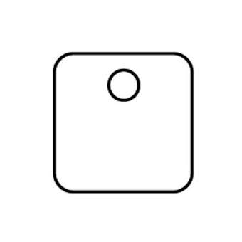 Marker Tag, 304 SS, Square, 1 Hole, 1.25|Panduit Composants Industriels-PNUMT125S-Q
