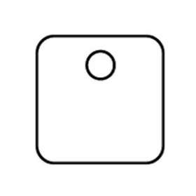 Marker Tag, 304 SS, Square, 1 Hole, 1.25|Panduit Composants Industriels-PNUMT125S-Q
