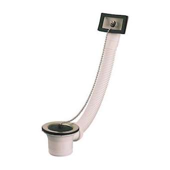 Bonde évier/TP D50 mm, bouchon noir, cuvette D70 mm, serrage 0/10 mm|Valentin-VA271510000000