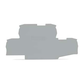 Plaque d'extrémité épaisseur 0,8 mm, gris|Wago contact-WAG2002-2791