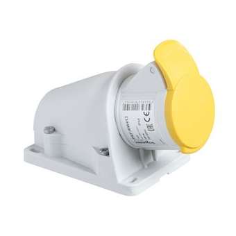 Socle prise BT saille inclinée, connexion vis, IP44, 32 A 2P+T 100-130 V|Schneider Electric-SCHPKF32W413